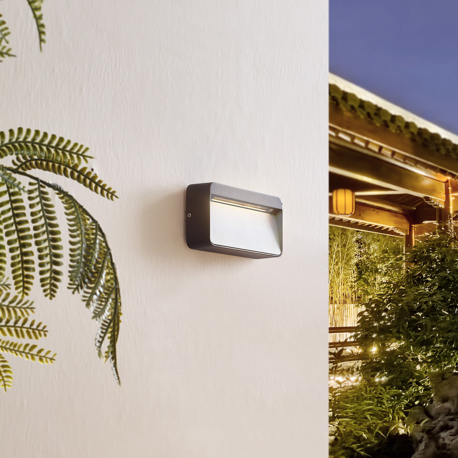 Tiburia LED Outdoor Wall Lamp Black - Lucande
