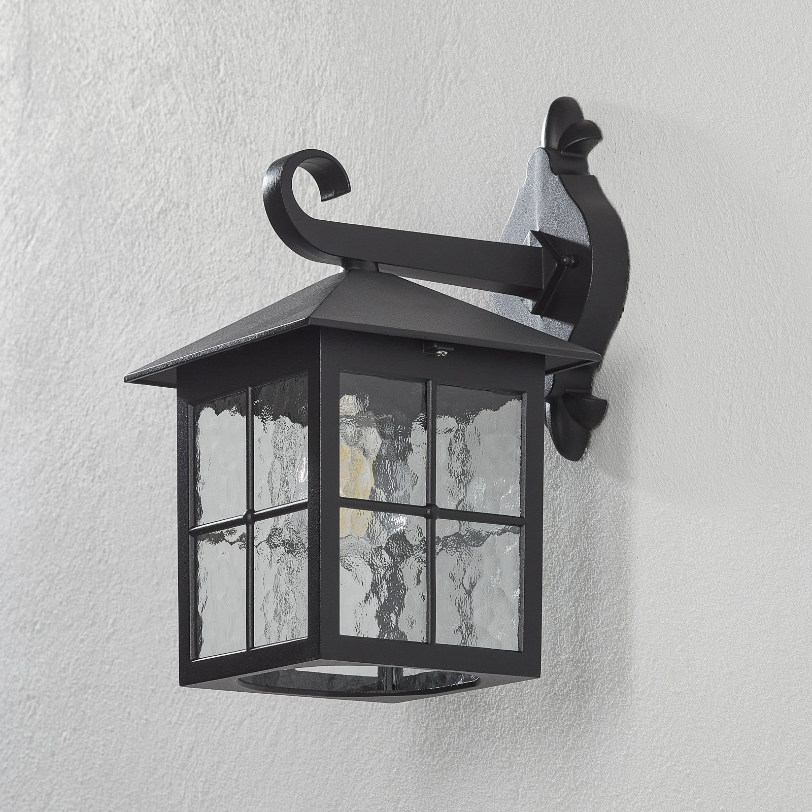 Elstead Outdoor wall light Winchester BL18, lantern down, metal, structured glass, E27, 100 W, energy efficiency: A++, W: 18.5 cm, H: 33.5 cm