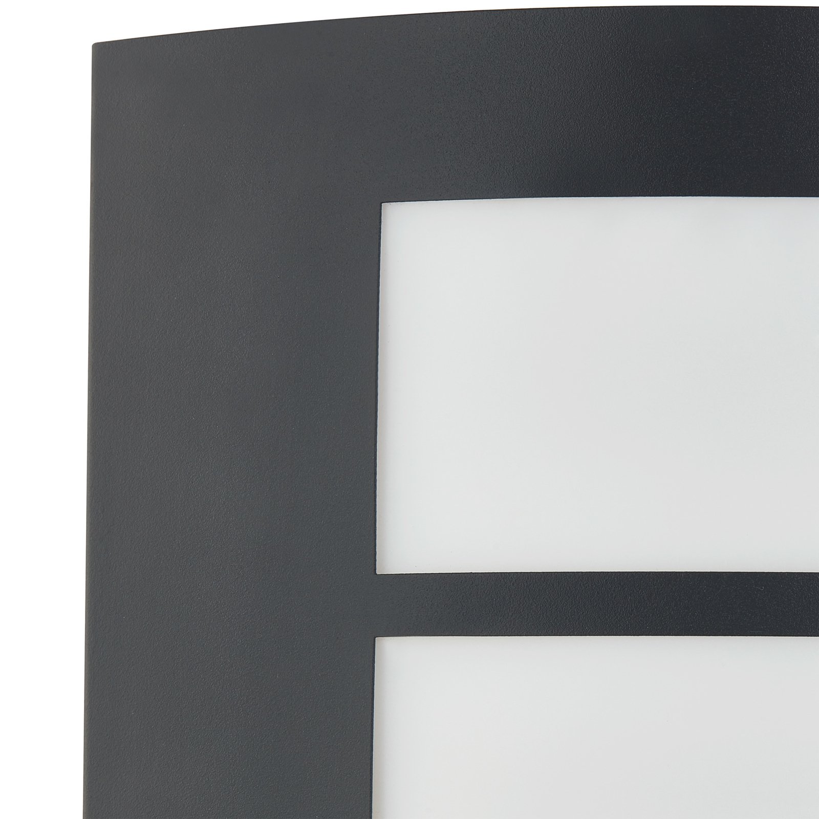 Lindby outdoor wall lamp Vimal, E27, 26 cm, black, aluminium
