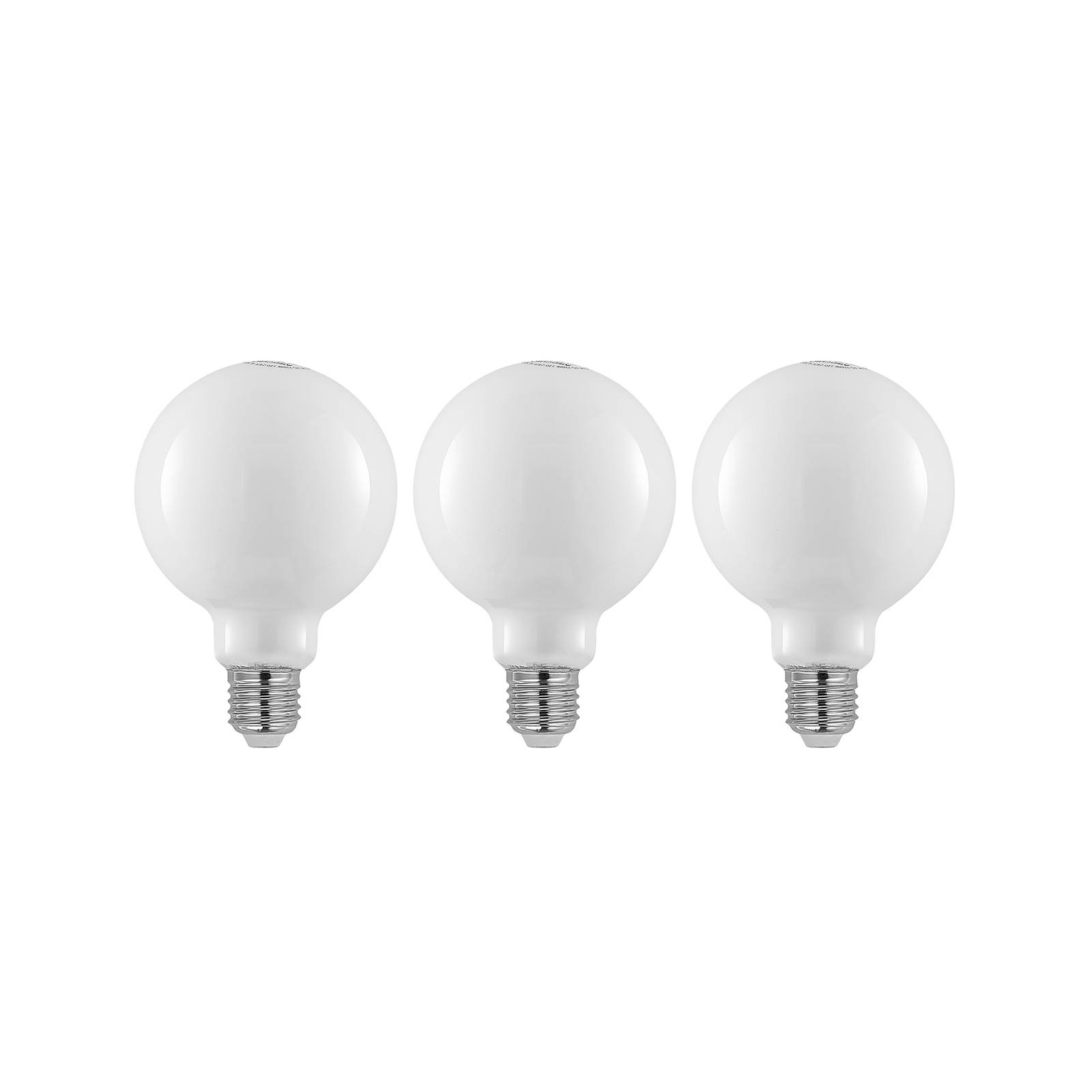 LED-Leuchtmittel E27 4W 2.700K G95 Globe dimmbar opal 3er