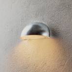 Lámpara de pared Bergen, semicircular, gris plata
