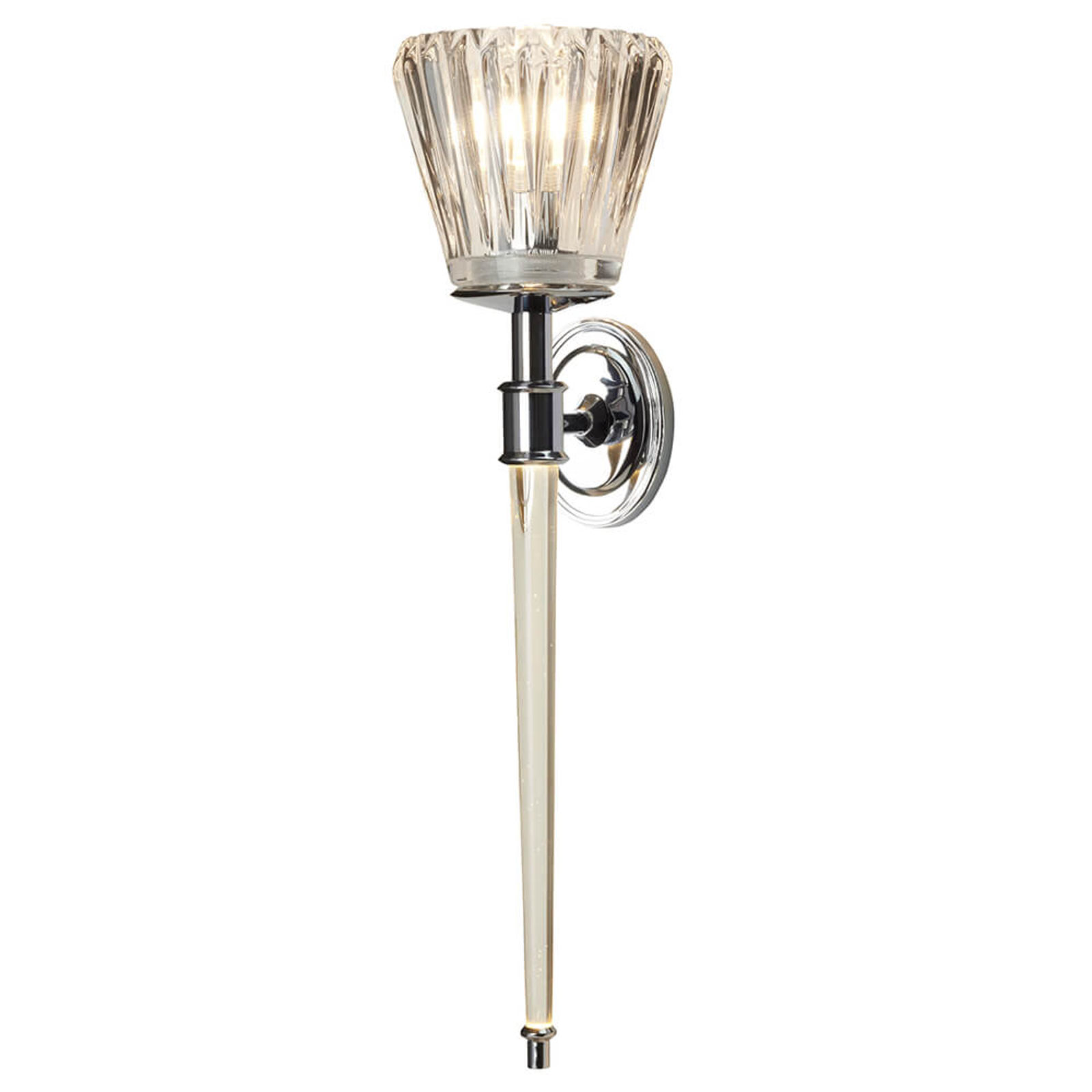 Elstead Bathroom wall light Agatha with LED, for Living / Dining Room, metal, glass, G9, 3.5 W, energy efficiency: A, W: 13.5 cm, H: 49.3 cm