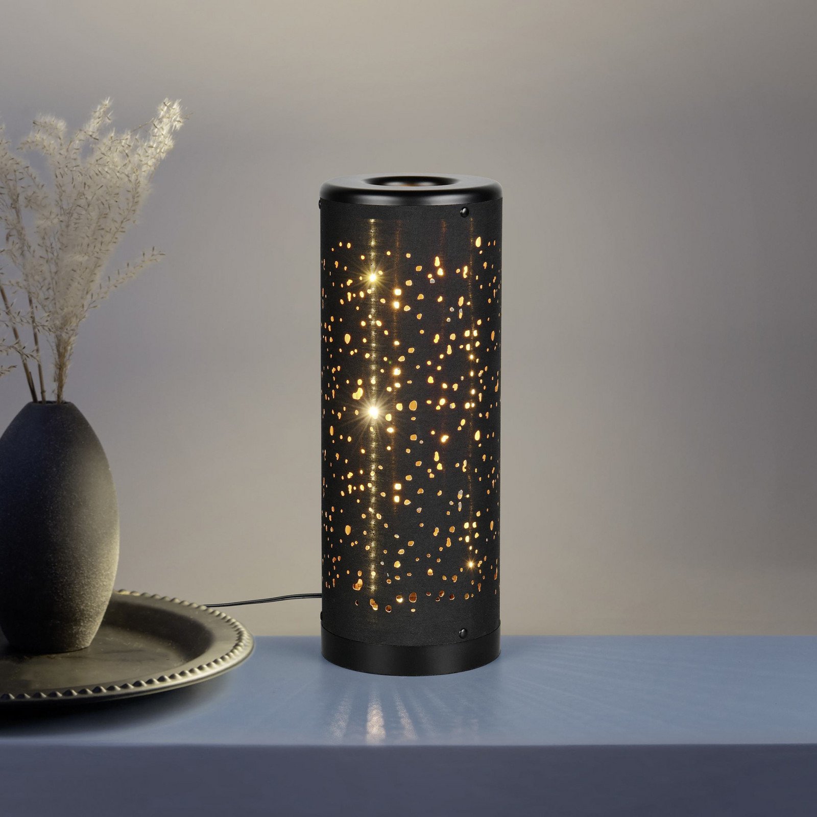 Reality Leuchten Lampa de masă LED Taco negru plastic înălțime 345 cm - Camera de zi / sufragerie - Modern