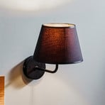 Soho wall light, conical, black/gold