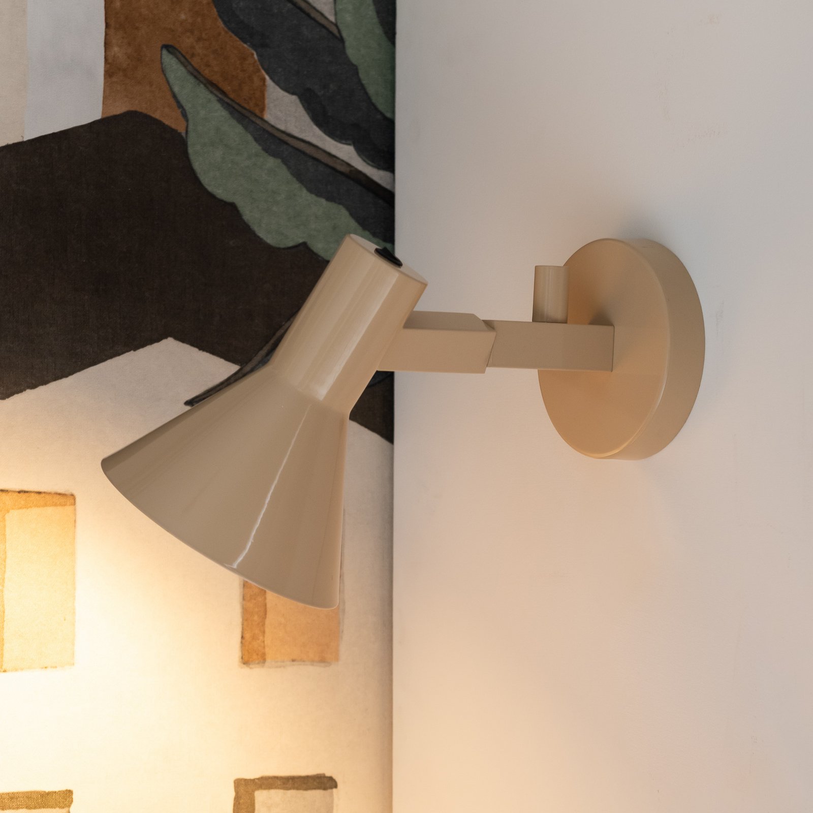 IT'S ABOUT ROMI Wandlampe Stavanger, beige, Stecker, 20 cm