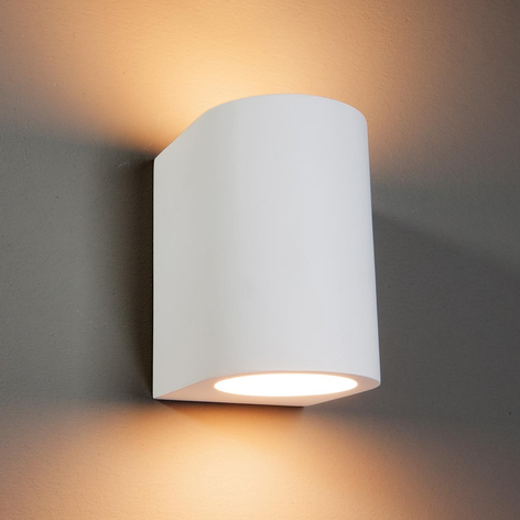 Vegglampe Zaio av gips, overmalbar