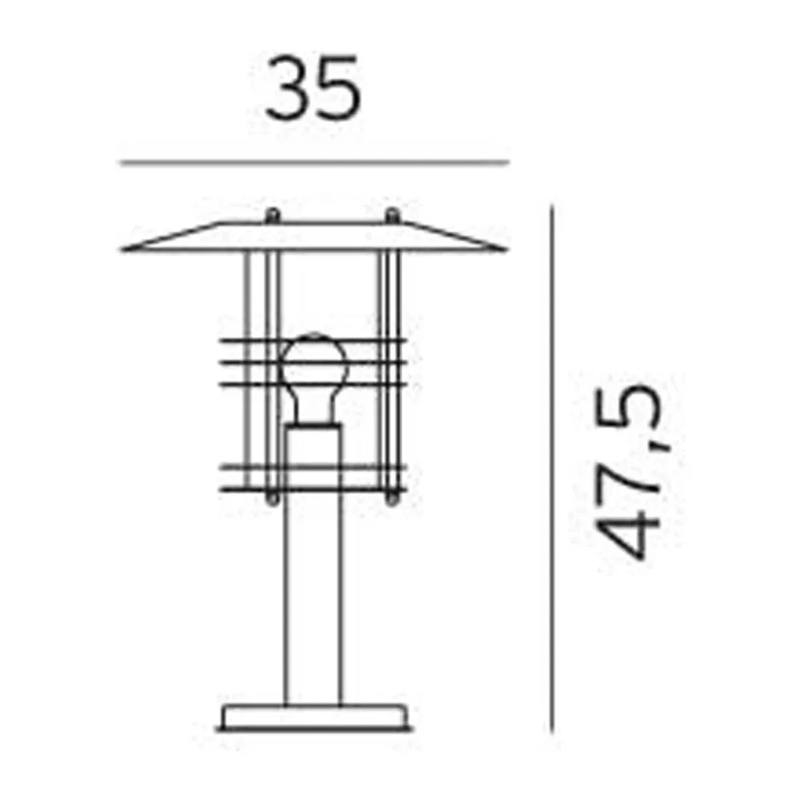 Stockholm Lampadare Exterior Medium Black - Norlys