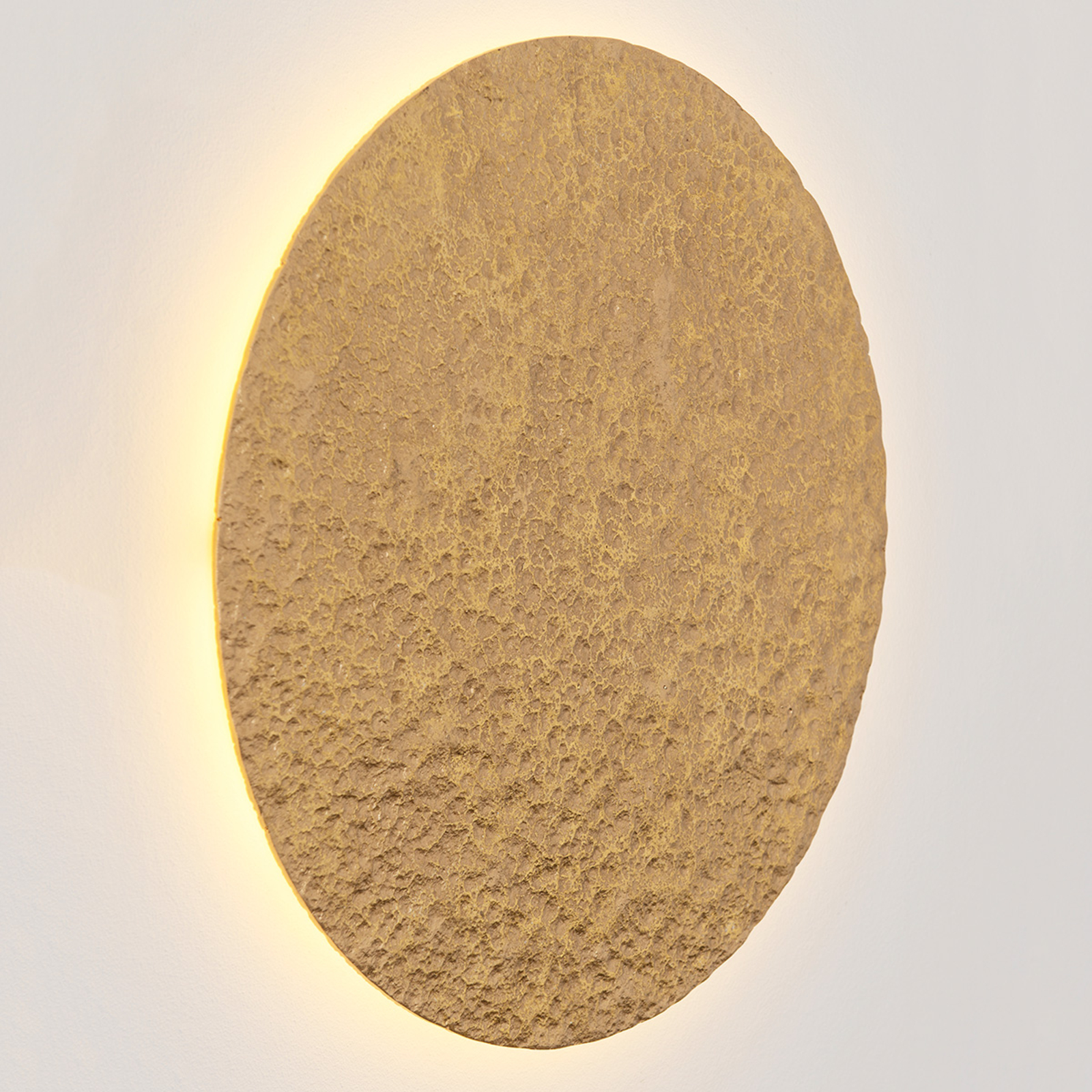 LED-vägglampa Meteor, Ø 55 cm, guld