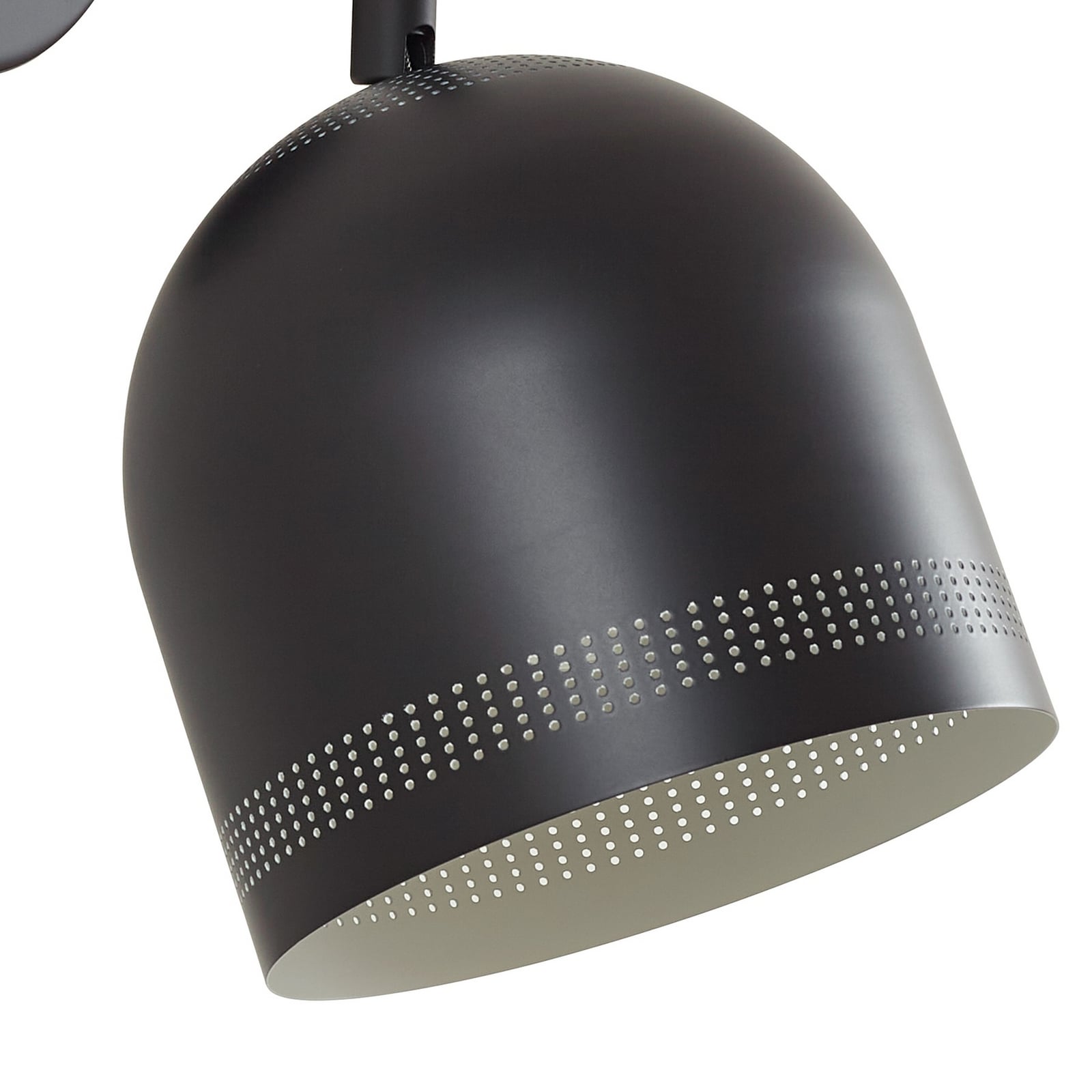 Oura væglampe, sort, stik, justerbar, jern - Nola