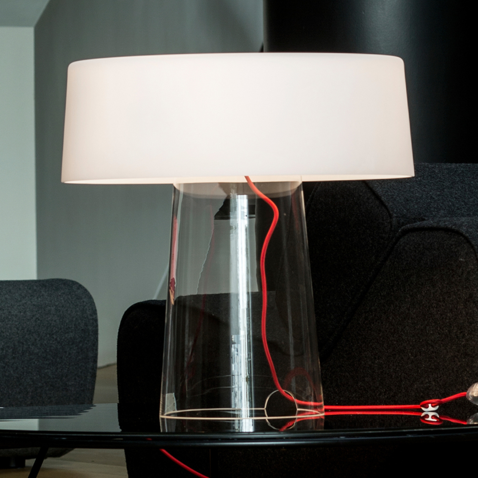 Prandina Glam table lamp, handblown glass