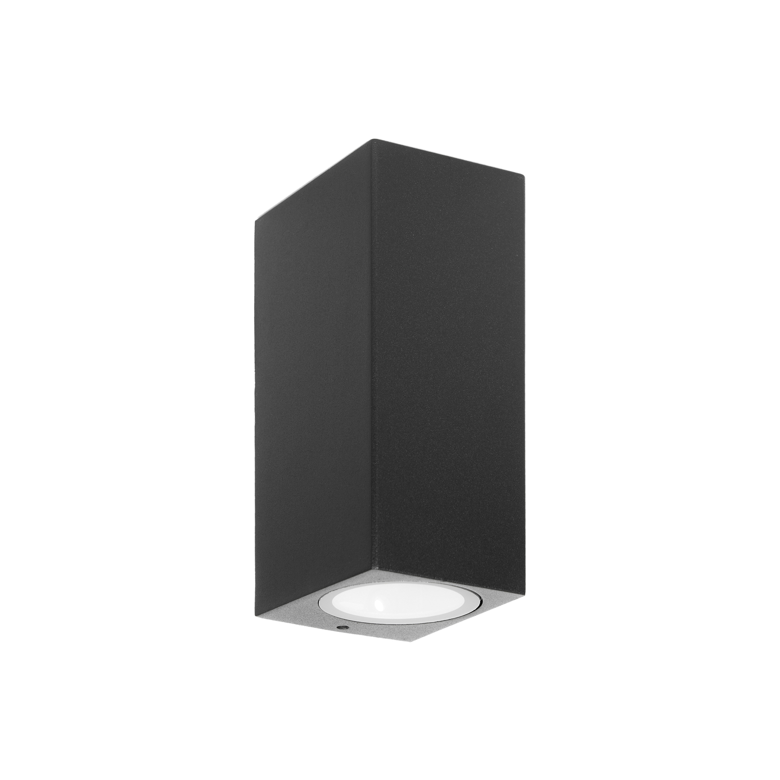 Prios kültéri fali lámpa Tetje, fekete, szögletes, 16 cm-es, szögletes