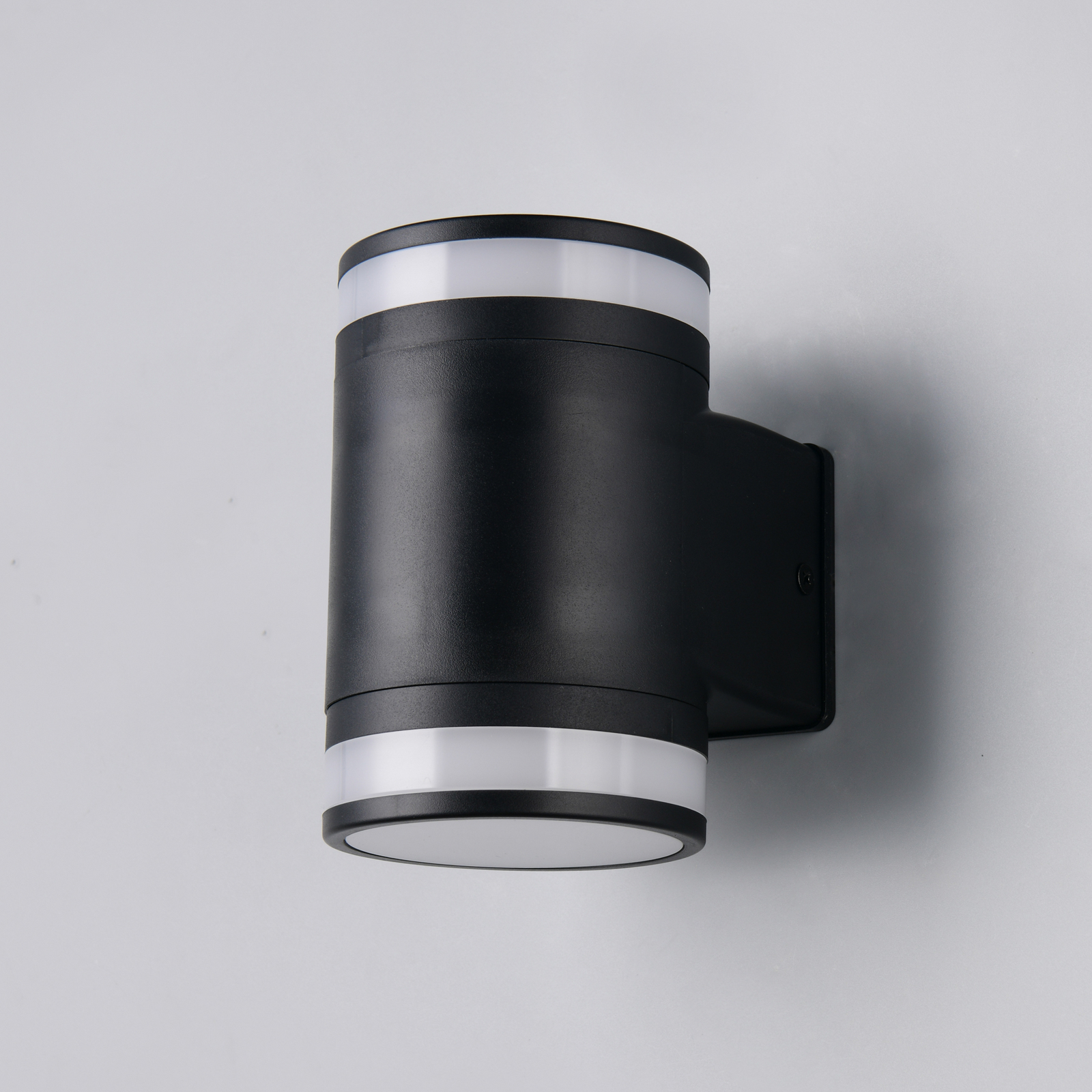 LED-udendørs væglampe Cusco, sort, højde 14 cm, IP44 GX53-LED