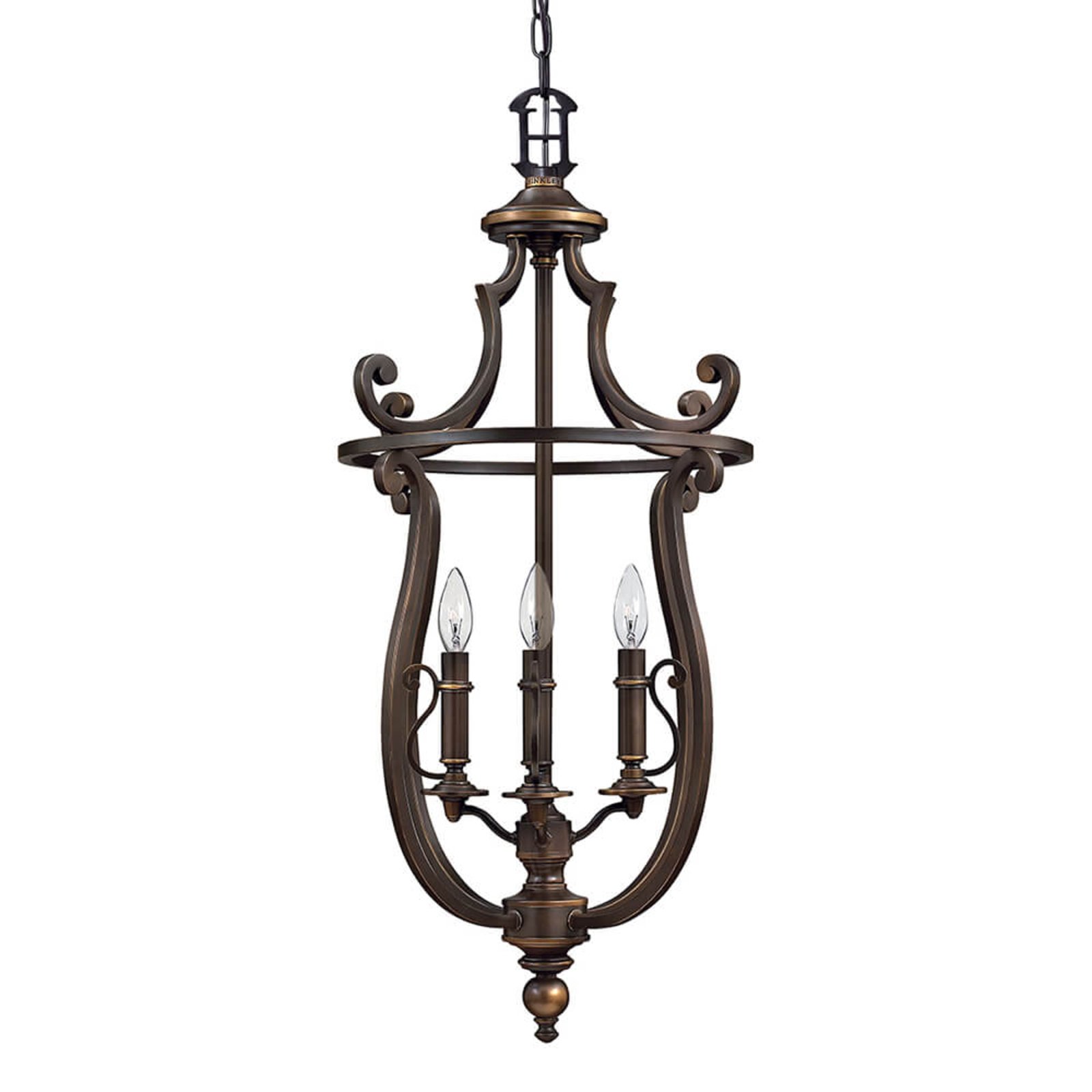 HINKLEY Rustic hanging light Plymouth, for Living / Dining Room, metal, E14, 60 W, energy efficiency: A++, H: 90 cm