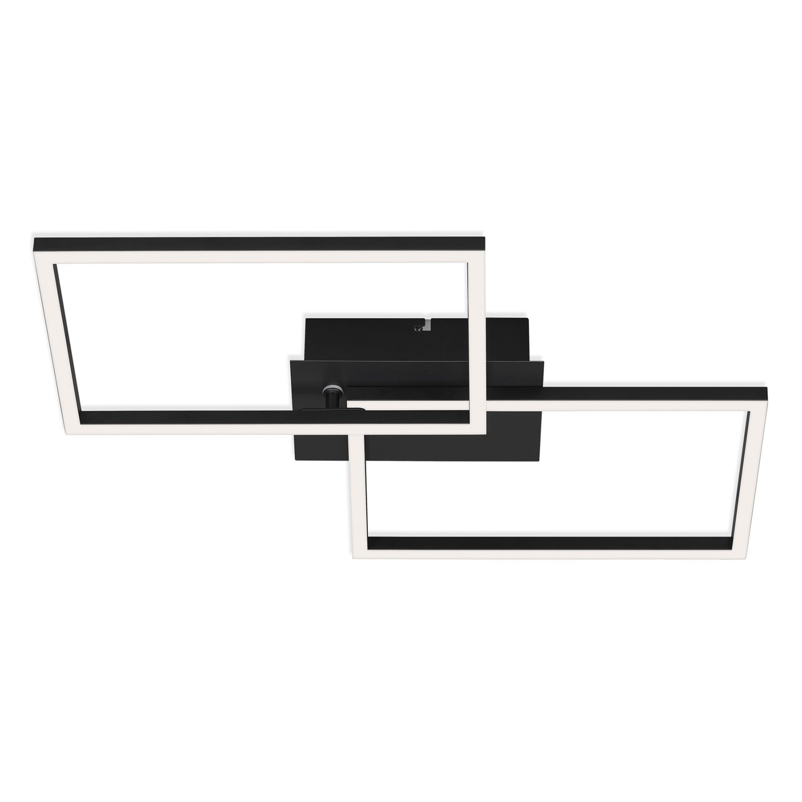 Plafonnier LED Frame CCT, noir, 50x39 cm
