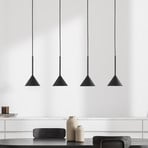 Cono Mini pendant light, 4-bulb, black, E27