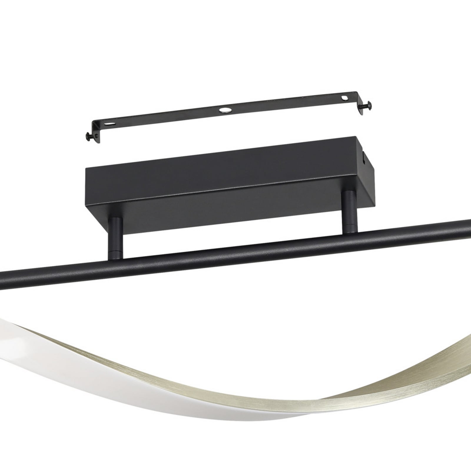 Plafonnier LED EGLO CONAPRATO, noir/laiton, 115 cm, CCT
