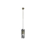 Candeeiro suspenso LED Vegas Single Round, Ø 12 cm, vidro cristal