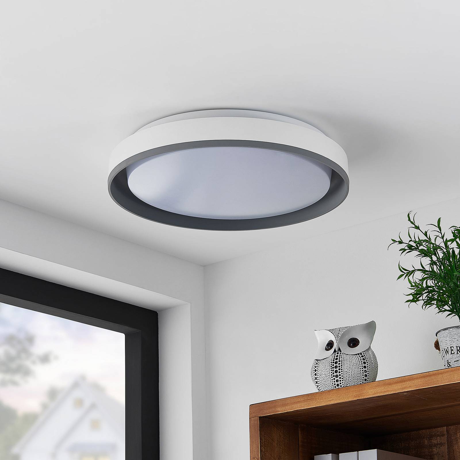 Lindby Brennon lampa sufitowa LED Ø 41 cm 3 000 K