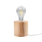 Envostar Peach Puff Tischlampe, Zylinder aus Holz