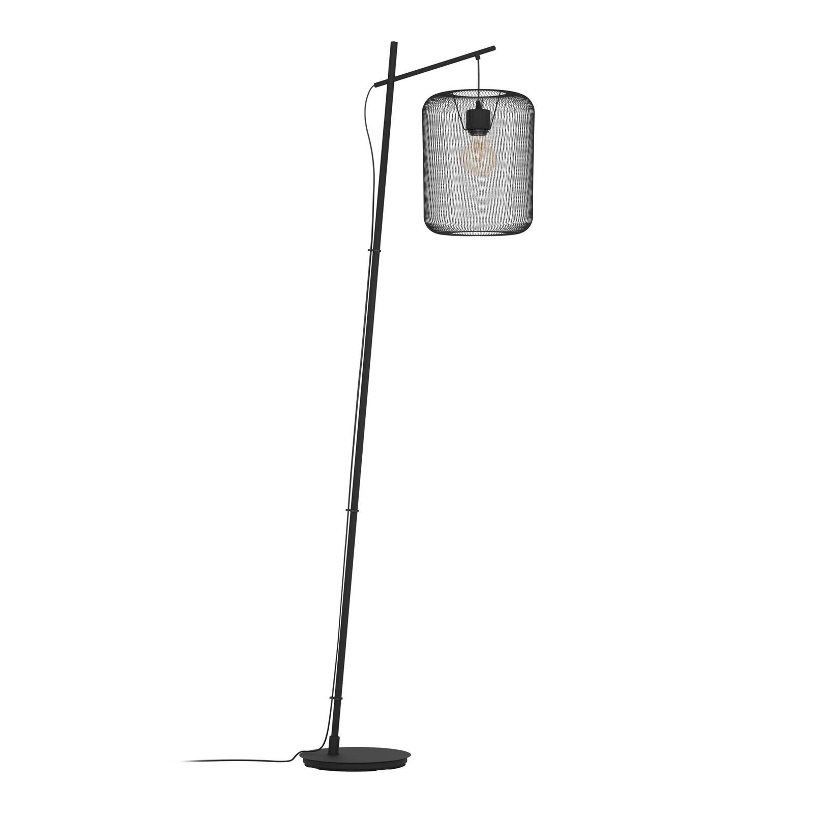 Stehleuchte Wrington, Höhe 194 cm, schwarz, Stahl