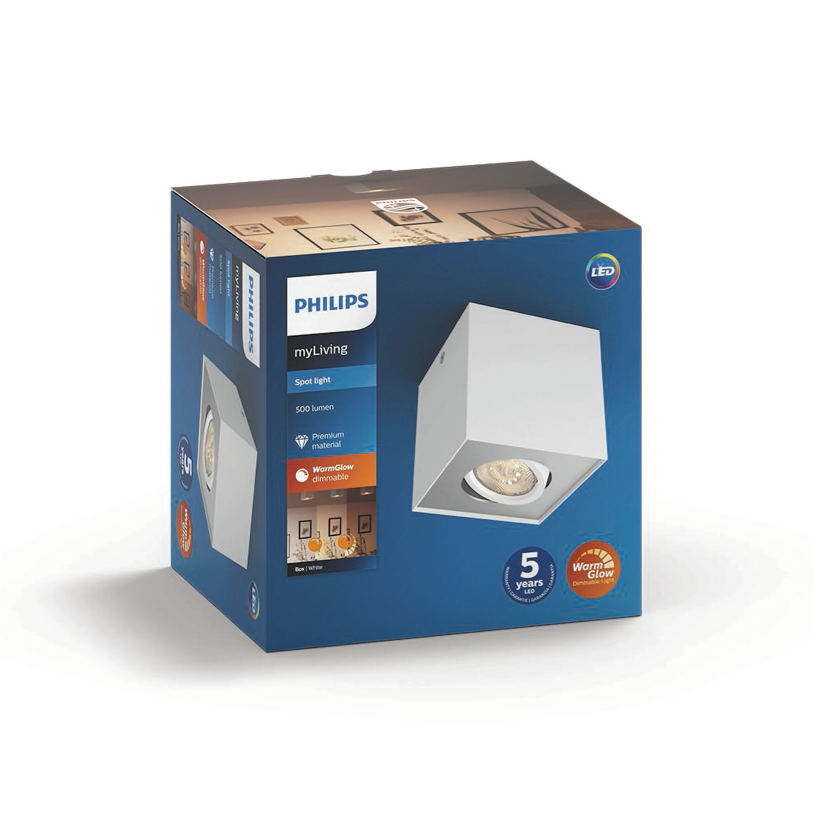 Philips myLiving Box LED-Spot einflammig weiß