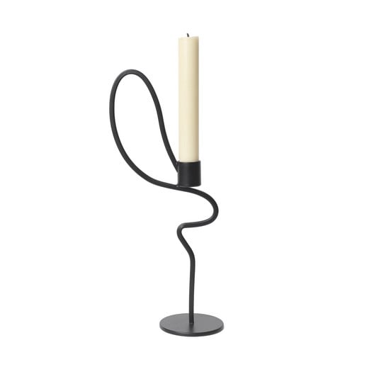 Valse Suport pentru Lumânări High Black - Ferm Living