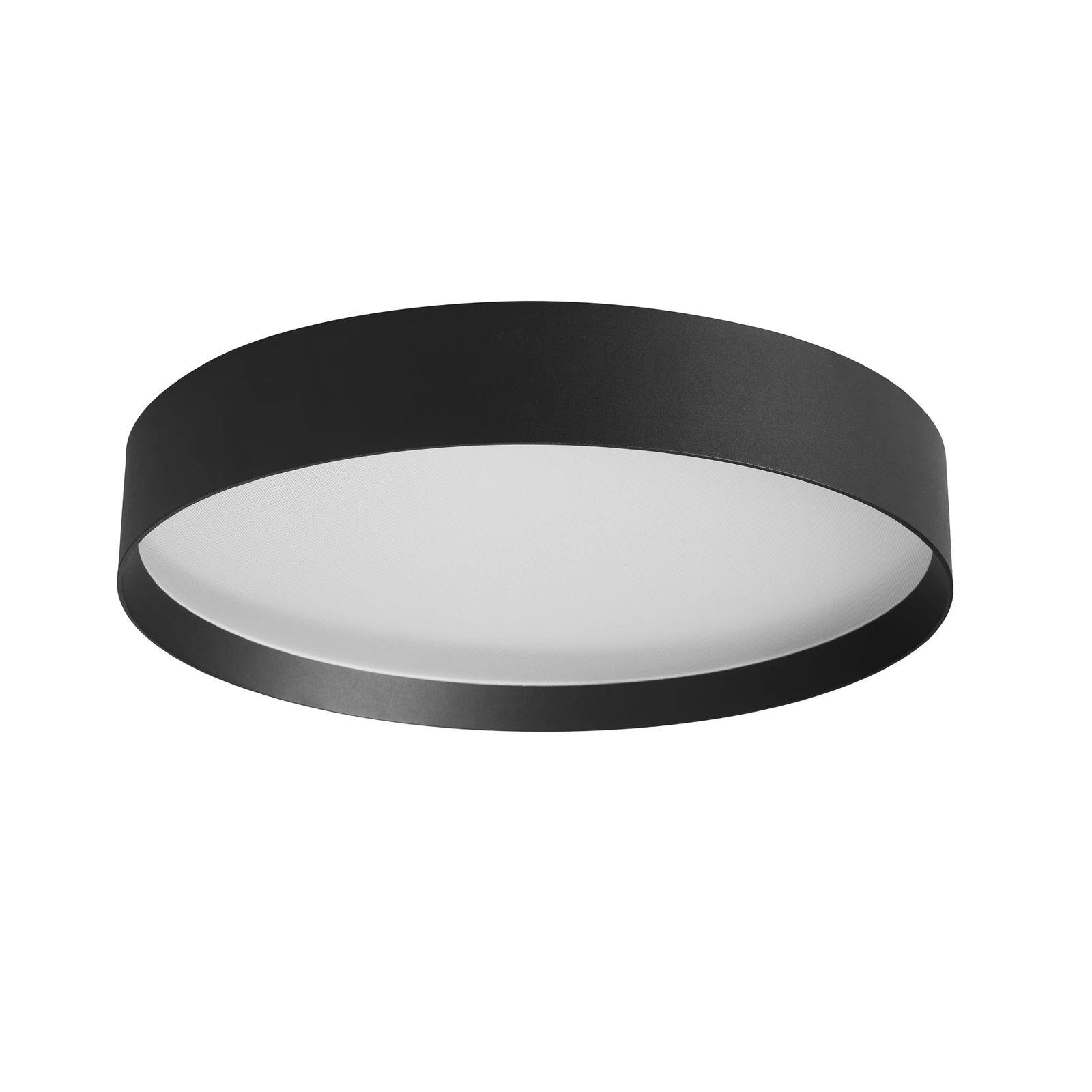 LOOM DESIGN LED φωτιστικό οροφής Lucia, μαύρο, Ø 45 cm αλουμίνιο
