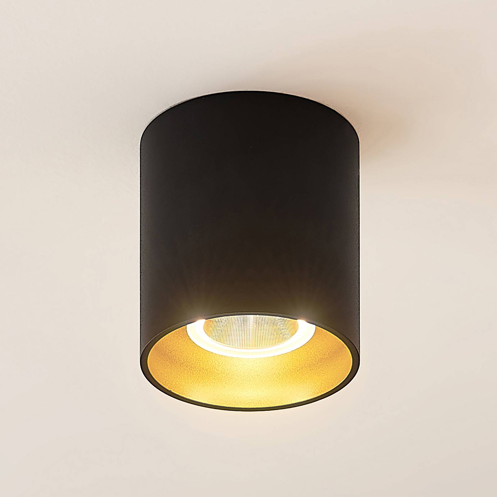 Arcchio Zaki LED-Deckenleuchte, rund, schwarz