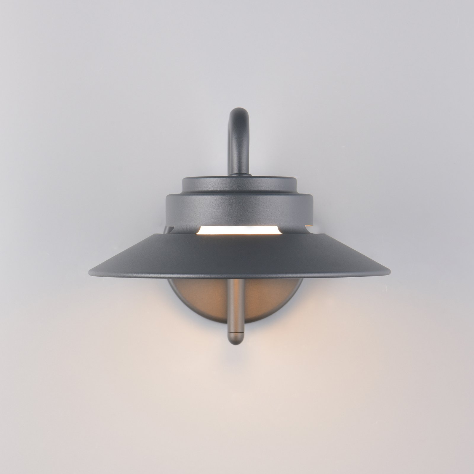 Āra sienas lampa Atrato, antracīta krāsā, Ø 20 cm, metāls