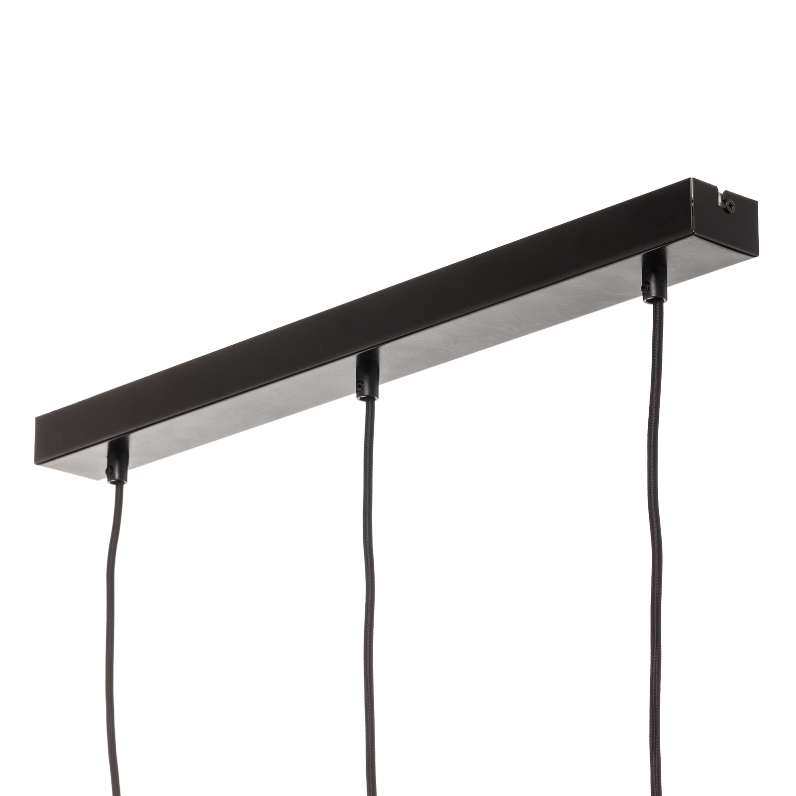 Hanglamp Vitrio, 3-lamps, langwerpig, zwart/wit