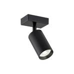 Downlight Sado black steel adjustable 1-bulb angular