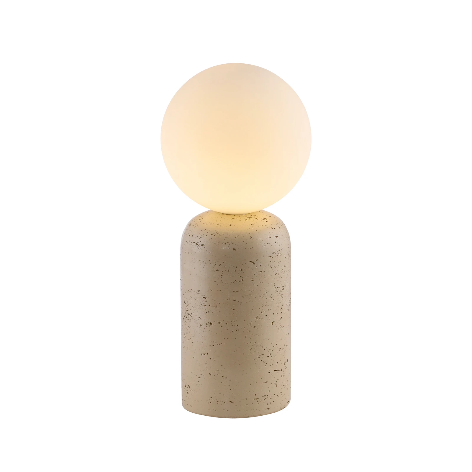 Schöner Wohnen galda lampa Traventa, smilškrāsas/balta, G9
