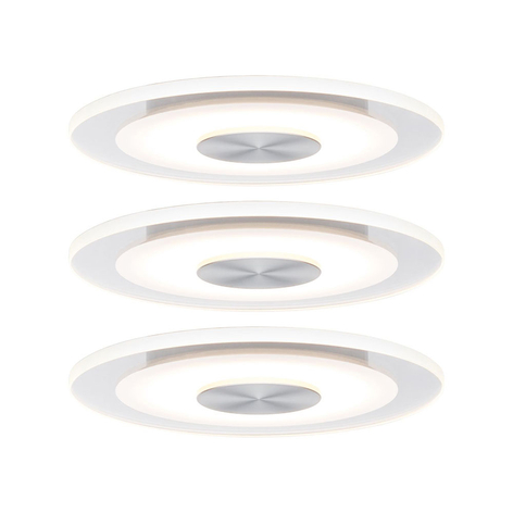 Paulmann Whirl LED-Einbauleuchte, 3er-Set, rund