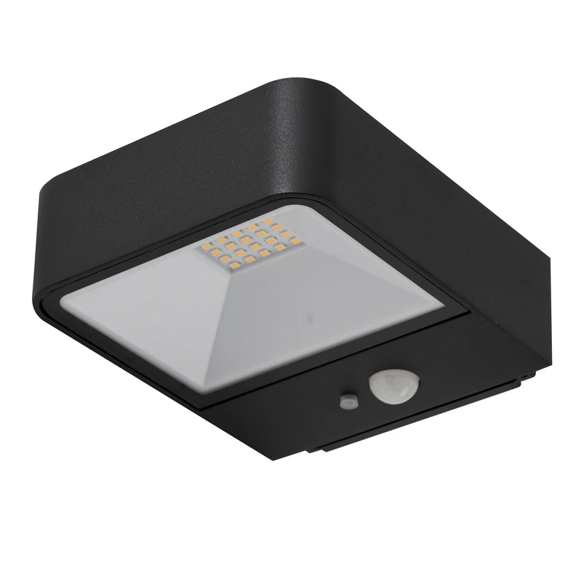 Lucande – Dava Solarzelle Wandleuchte W/Sensor H5 Schwarz