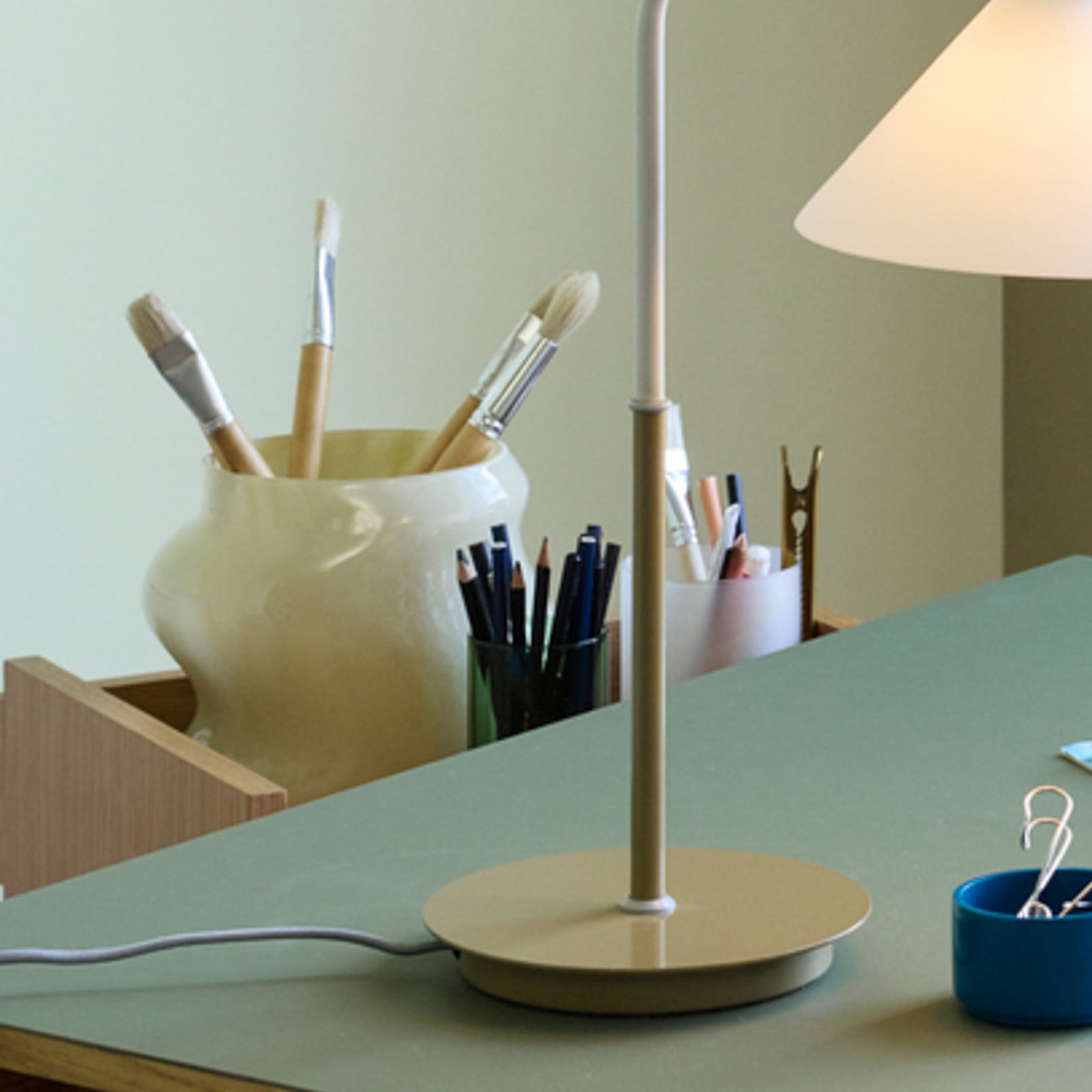 Vaso Lote color sabbia, altezza 20 cm - Hübsch