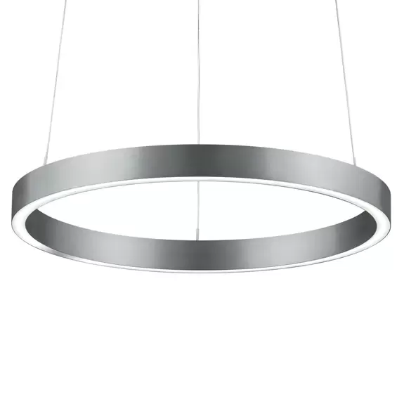 Lampenwelt LED-Hängeleuchte Svea-40, Gestensensor, nickel