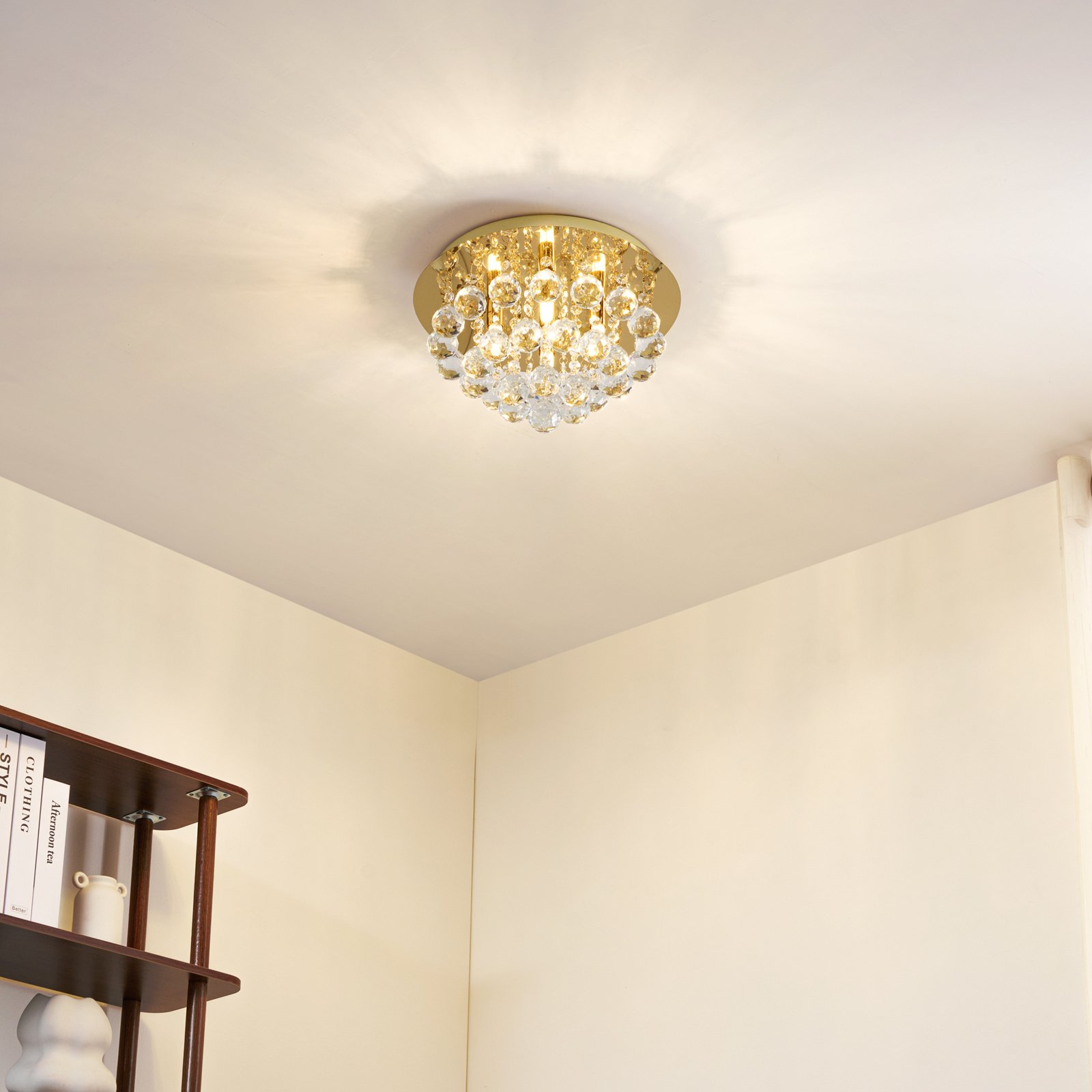 Gillion 4 Taklampe Crystal/Gold - Lindby Gillion 4 Taklampe Crystal/Gold - Lindby
