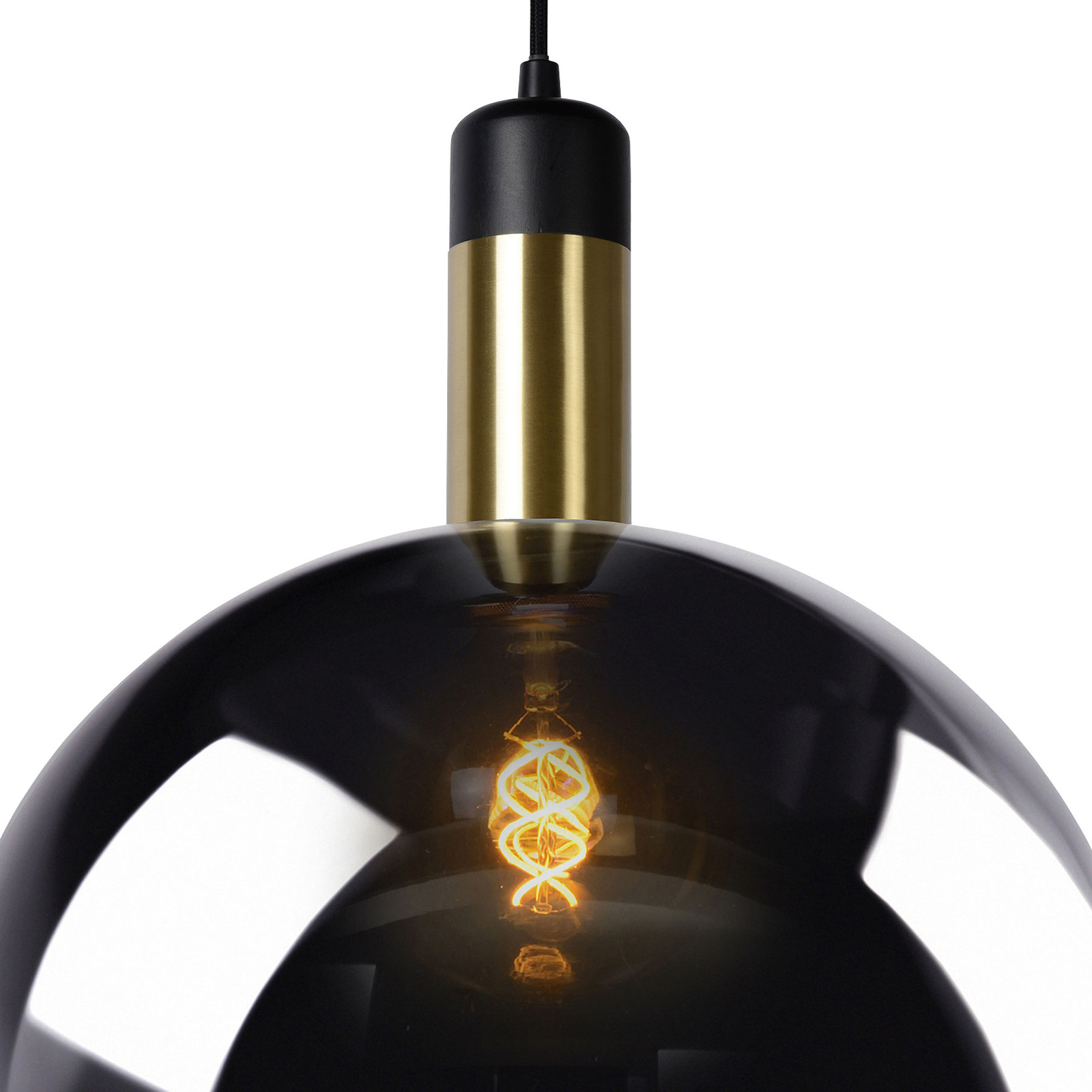 Julius hanging light, 1-bulb, smoke grey, Ø 20 cm