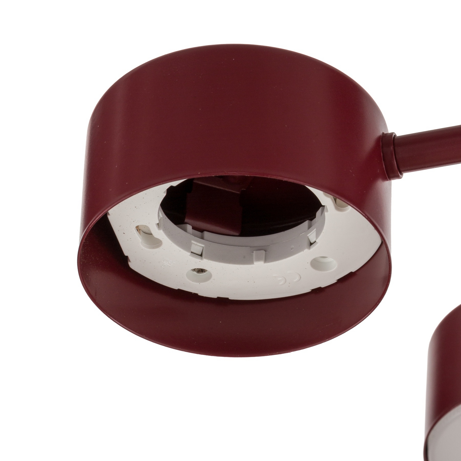 Lampa sufitowa HALO, ciemnoczerwona, Ø 60 cm, 6-punktowa, metalowa, GX53
