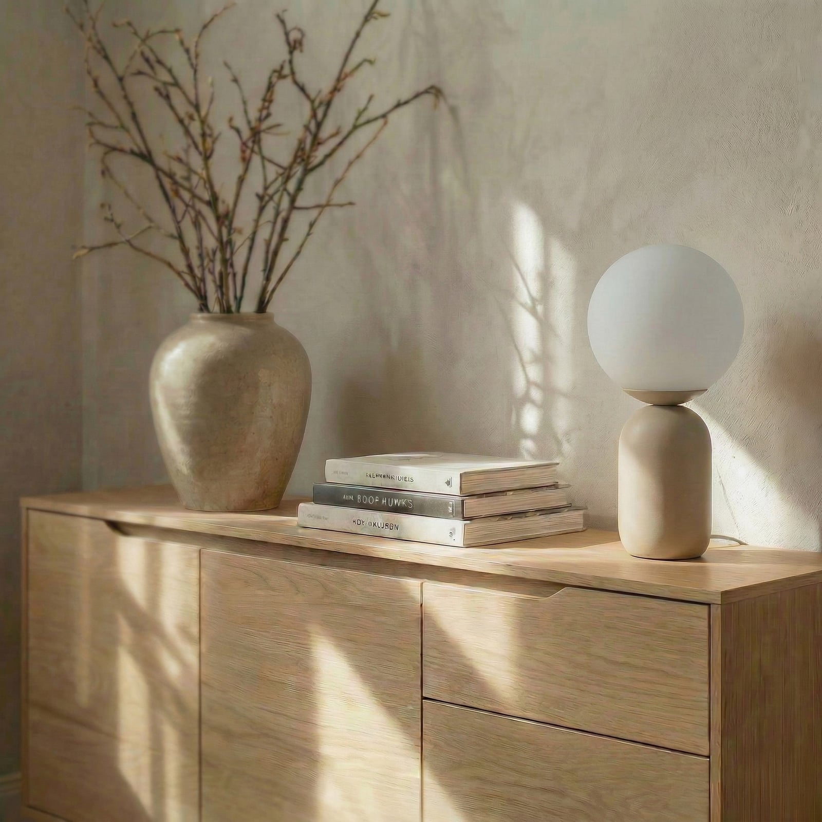 Lennes Candeeiro de Mesa Bege - Lindby