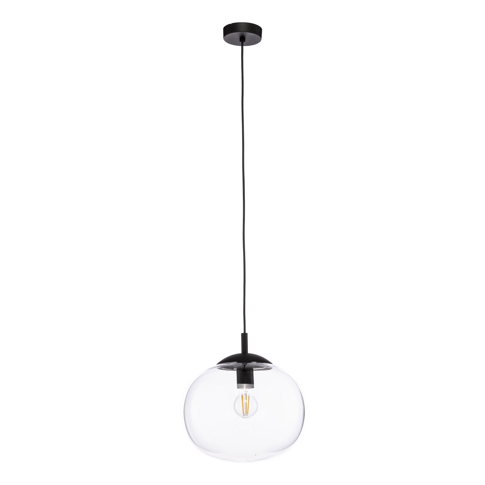 Viseća svjetiljka Vibe, prozirno staklo, Ø 30 cm
