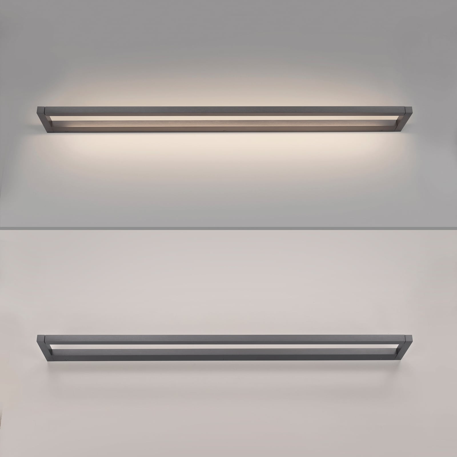Puro LED-Wandlampe, grau, Breite 100 cm, Alu, Dimmer - PURE Puro LED-Wandlampe, grau, Breite 100 cm, Alu, Dimmer - PURE