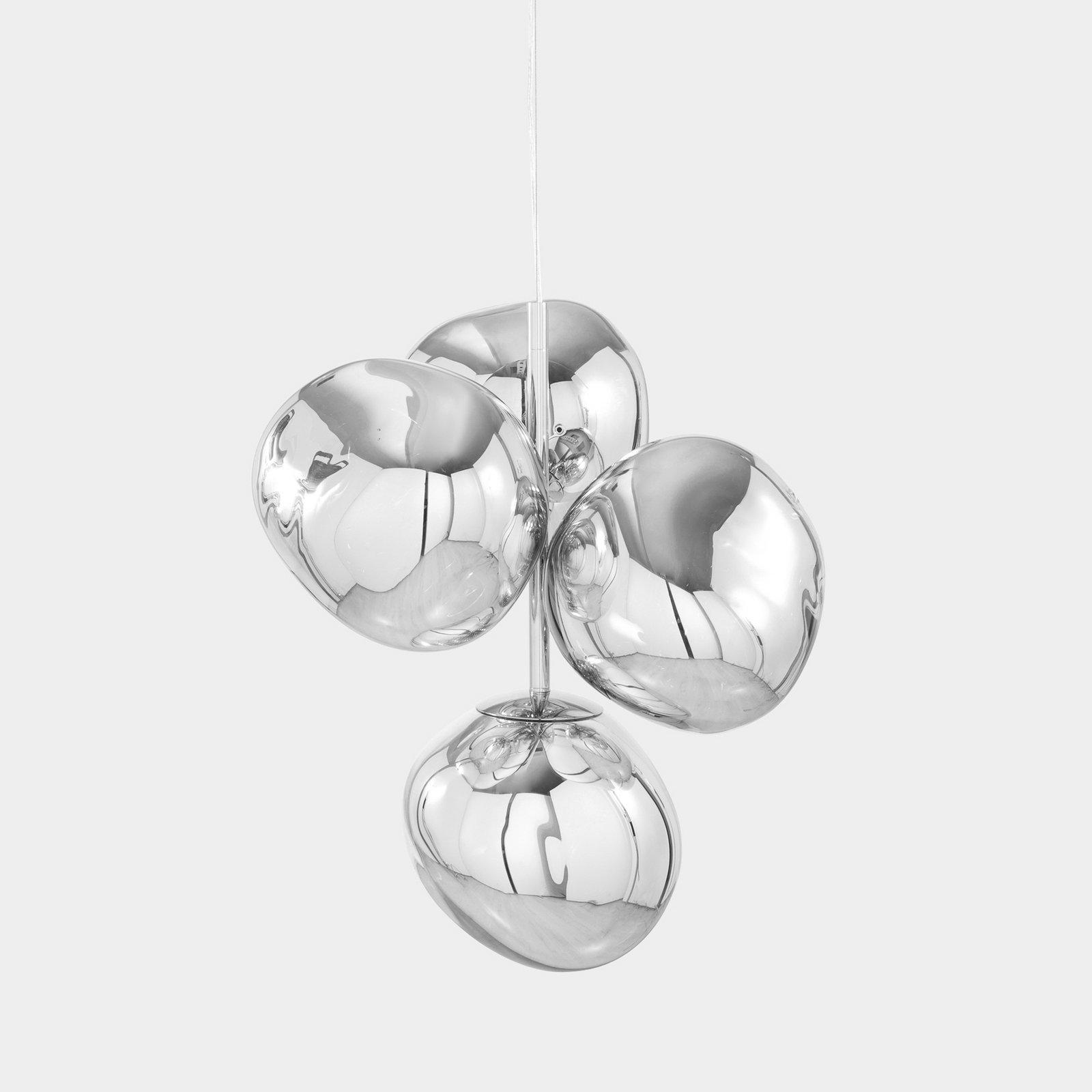 Tom Dixon LED-Hängelampe Melt Chandelier Mini, silberfarben