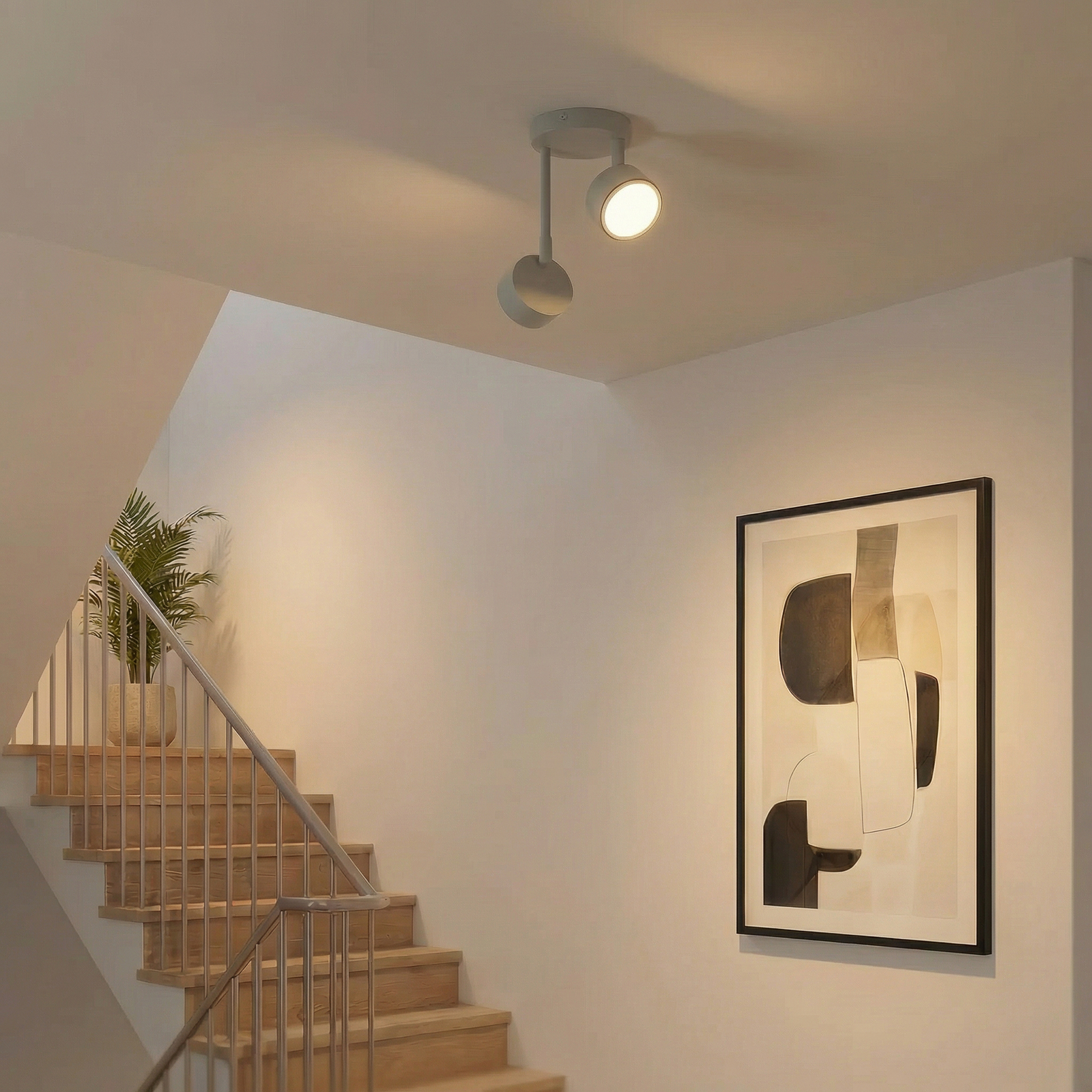 Spot de tavan Nemo, 2 becuri, gri-bej, mobil, GX53