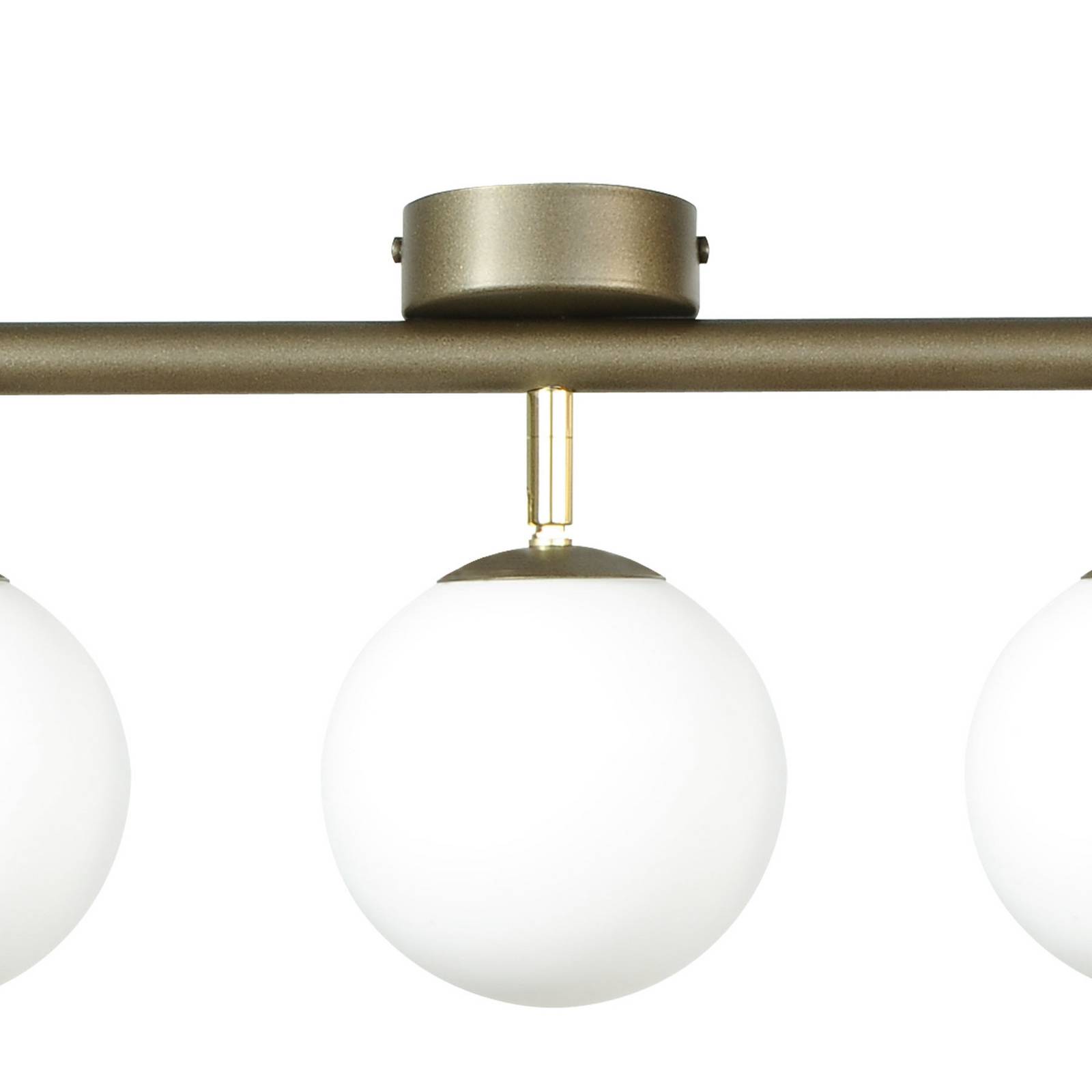 Deckenleuchte Drum, coffee, Glas, Länge 80 cm, 5-flammig, G9 günstig online kaufen