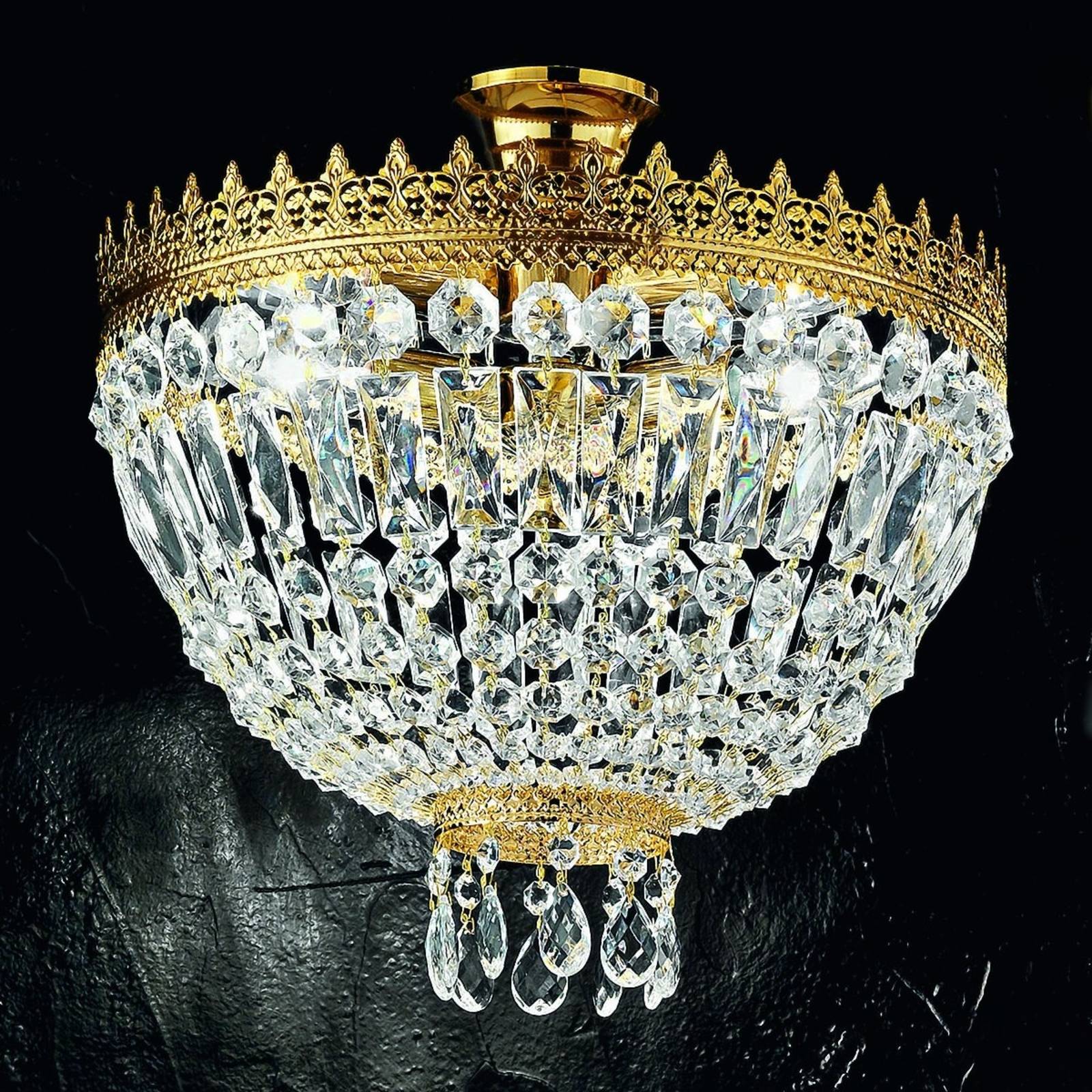 Lampa sufitowa Cupola z 24 karatowym złoceniem