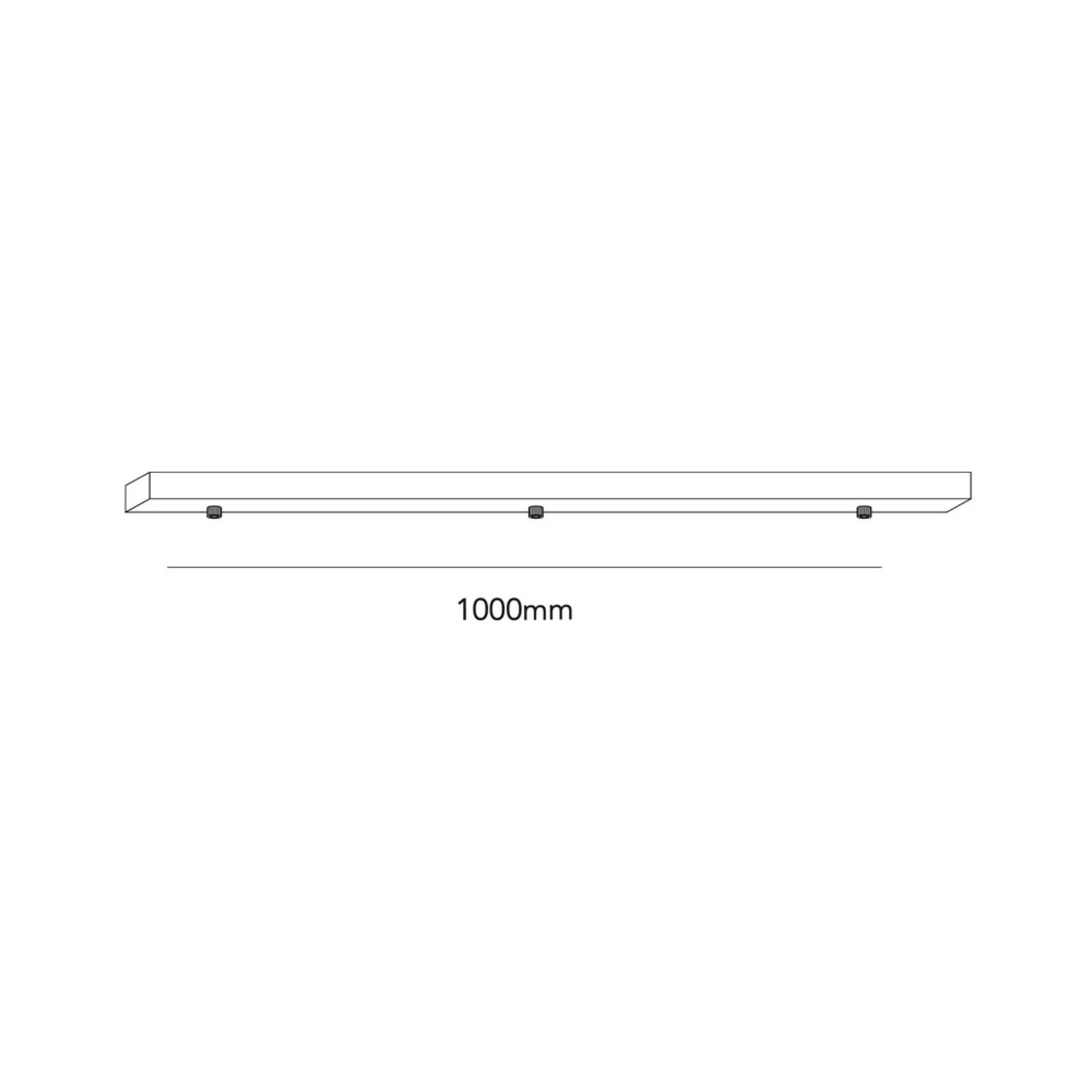 Ceiling Base L1000/3 Candeeiros Suspensos Black - LIGHT-POINT