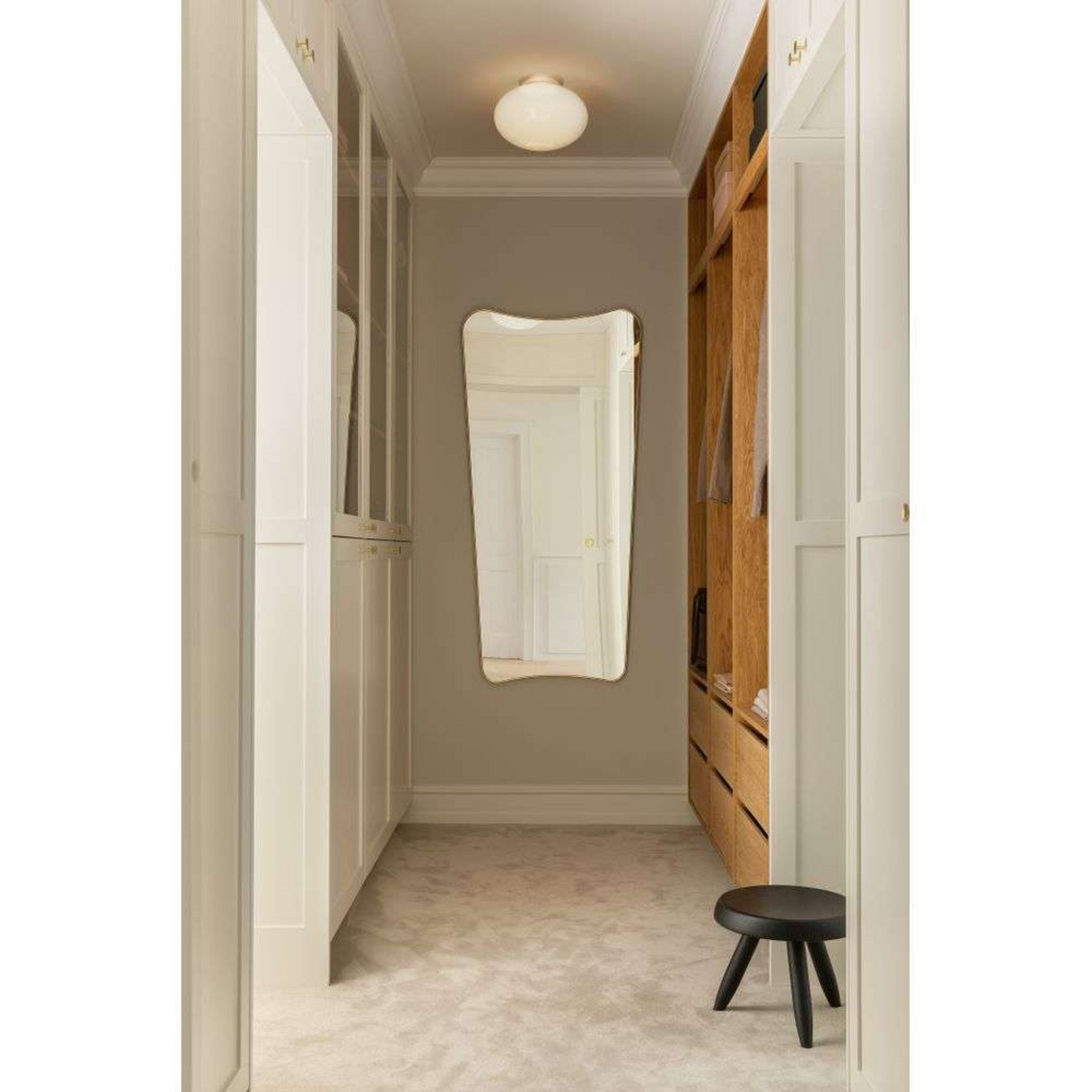 Nuura wall/ceiling lamp Rizzatto 301, silver/opal, Ø 30 cm