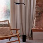 Liggera floor lamp, black, steel, height 138.3 cm