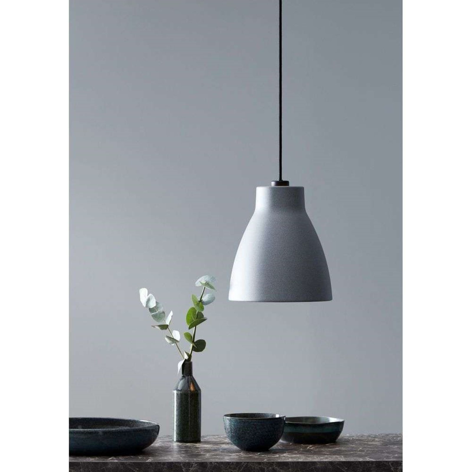 Gong Lustră Pendul Ø250 Concrete/Black - Belid